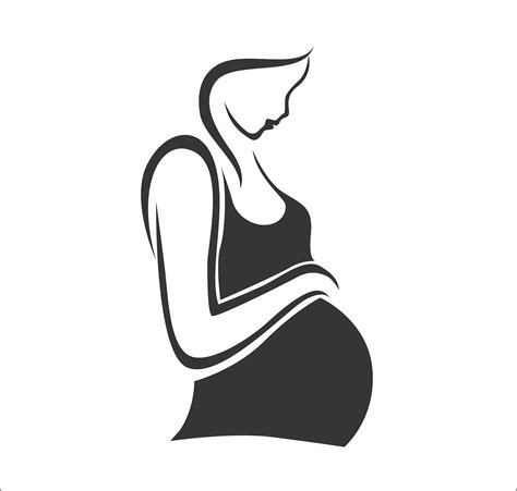 outline of pregnant woman|pregnancy silhouette drawing.